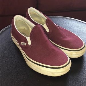 Maroon vans!